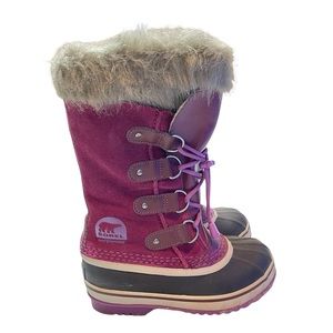 Sorel Kids Joan of Arctic Purple Waterproof Snow Winter Boots Size 1